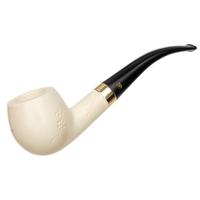 Misc. Estates Medico Meerschaum Carved Bent Apple with Gold (1/20) (Unsmoked)