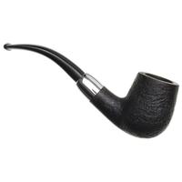 Misc. Estates Michail Kyriazanos Sandblasted Bent Billiard with Silver Army Mount (2017)