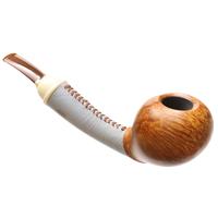 American Estates Todd Johnson Smooth Cup and Ball with Leather Wrapped Shank and Bakelite (Phalanx) (Q)