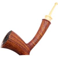 American Estates Pete Prevost Smooth Long Shank Sitter with Amboyna Burl and Bakelite (2016)