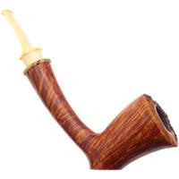 American Estates Pete Prevost Smooth Long Shank Sitter with Amboyna Burl and Bakelite (2016)