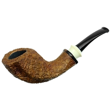 American Estates Nate King Sandblasted Horn with New Guinea Ebony and Celluloid (127) (2013) (Unsmoked)