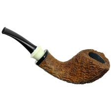 American Estates Nate King Sandblasted Horn with New Guinea Ebony and Celluloid (127) (2013) (Unsmoked)