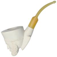 Turkish Estates Unknown Meerschaum Man with Hat (with Case) (Unsmoked)