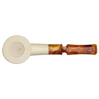Turkish Estates H. Ege Meerschaum Masonic Carved Poker (with Case) (Unsmoked)