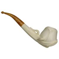 Turkish Estates Unknown Meerschaum Carved Flower (with Case) (Unsmoked)