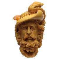 Turkish Estates H. Yavuz Meerschaum Bearded Man (with Case) (Unsmoked)