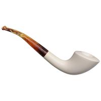 Turkish Estates Tekin Meerschaum Smooth Bent Dublin (with Case) (Unsmoked)