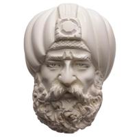 Turkish Estates SMS Meerschaum Bearded Man with Turban (with Case) (Unsmoked)