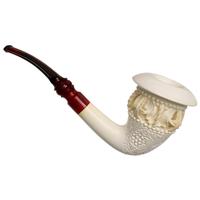 Turkish Estates SMS Meerschaum Carved Calabash (with Case) (Unsmoked)