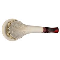 Turkish Estates SMS Meerschaum Carved Calabash (with Case) (Unsmoked)