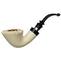 Turkish Estates IMP Meerschaum Smooth Bent Dublin with Silver (with Case)