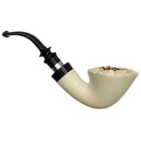 Turkish Estates IMP Meerschaum Smooth Bent Dublin with Silver (with Case)