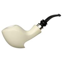 Turkish Estates IMP Meerschaum Smooth Freehand Pickaxe with Silver (with Case) (Unsmoked)