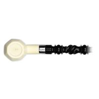 Turkish Estates IMP Meerschaum Smooth Bent Barrel Churchwarden with Silver (with Case) (Unsmoked)