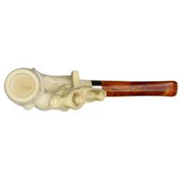 Turkish Estates S. Yanik Meerschaum Horse Jockey (with Case) (Unsmoked)