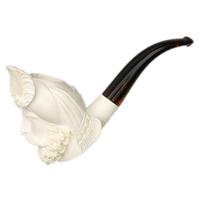 Turkish Estates Unknown Meerschaum Bearded Man (with Case) (Unsmoked)