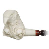 Turkish Estates Emre Meerschaum Eagle with Skulls (with Case) (Unsmoked)