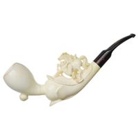 Turkish Estates S. Yanik Meerschaum Horses Attacked by Wolves (with Case) (Unsmoked)