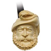 Turkish Estates Paykoc Meerschaum Man with Hat (with Case) (Unsmoked)