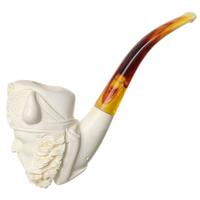 Turkish Estates Unknown Meerschaum Man with Beard (with Case) (Unsmoked)