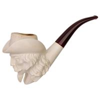 Turkish Estates SMS Meerschaum Carved Cowboy (with Case)