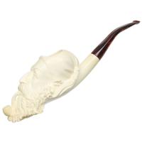 Turkish Estates SMS Meerschaum Bearded Man with Nightcap (with Case) (Unsmoked)