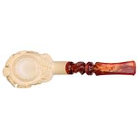 Turkish Estates Servi Meerschaum Carved Bacchus with Cherubs (with Case) (Unsmoked)