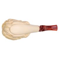 Turkish Estates Servi Meerschaum Carved Bacchus with Cherubs (with Case) (Unsmoked)