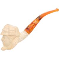 Turkish Estates Unknown Meerschaum Sherlock Holmes (with Case) (Unsmoked)