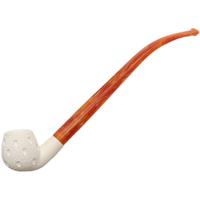 Turkish Estates AKB Meerschaum Lattice Bent Apple Churchwarden (with Case) (Unsmoked)