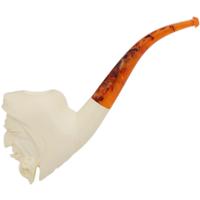Turkish Estates SRV Meerschaum Carved Silly Wizard (with Case) (Unsmoked)