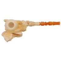 Turkish Estates Karahan Meerschaum Scene with Dragons (with Case) (Unsmoked)