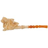 Turkish Estates Karahan Meerschaum Scene with Dragons (with Case) (Unsmoked)