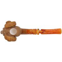 Turkish Estates Unknown Meerschaum Carved Ram (with Case) (Unsmoked)
