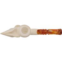 Turkish Estates I. Baglan Meerschaum Perched Dragon with Floral Motif (with Case) (Unsmoked)