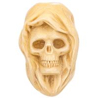 Turkish Estates Kenan Meerschaum Hooded Skull (with Case) (Unsmoked)