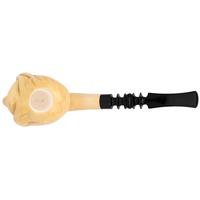 Turkish Estates Kenan Meerschaum Hooded Skull (with Case) (Unsmoked)