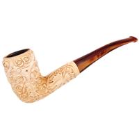 Turkish Estates Unknown Meerschaum Floral Bent Dublin (with Case)