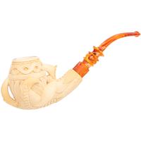 Turkish Estates I. Baglan Meerschaum Carved Claw Holding Egg (with Case) (Unsmoked)
