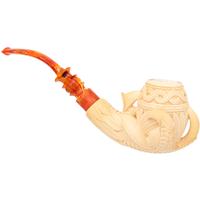 Turkish Estates I. Baglan Meerschaum Carved Claw Holding Egg (with Case) (Unsmoked)