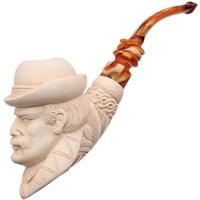 Turkish Estates I. Baglan Meerschaum Sherlock Holmes and Watson Two Pipe Set (with Case) (Unsmoked)