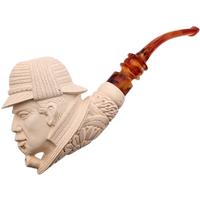 Turkish Estates I. Baglan Meerschaum Sherlock Holmes and Watson Two Pipe Set (with Case) (Unsmoked)