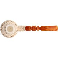 Turkish Estates SMS Meerschaum Arabesque Calabash (by Tekin) (with Case) (Unsmoked)