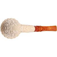 Turkish Estates SMS Meerschaum Arabesque Calabash (by Tekin) (with Case) (Unsmoked)