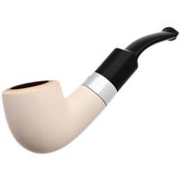 Turkish Estates MKM Meerschaum Smooth Bent Billiard with Silver (with Case)