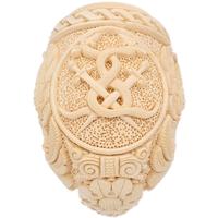 Turkish Estates Kudret Gezer Meerschaum Carved Bent Billiard (with Case) (Unsmoked)