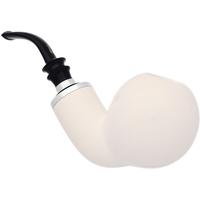 Turkish Estates IMP Meerschaum Smooth Bent Ball with Silver (with Case) (Unsmoked)