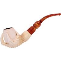 Turkish Estates Selver Meerschaum Claw Holding Egg (with Case)