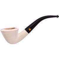 Turkish Estates Astas Meerschaum Smooth Bent Dublin (with Case)